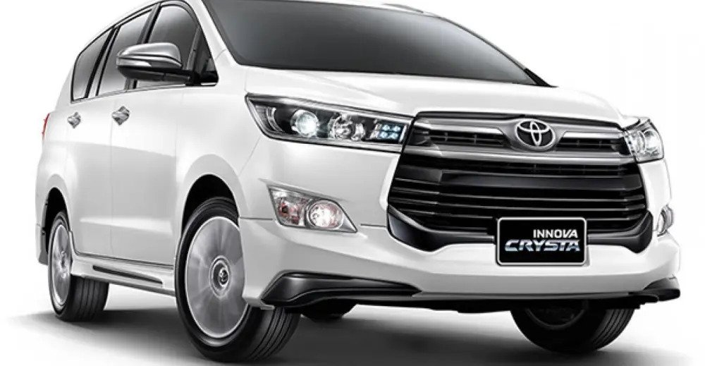 White Innova Crysta car